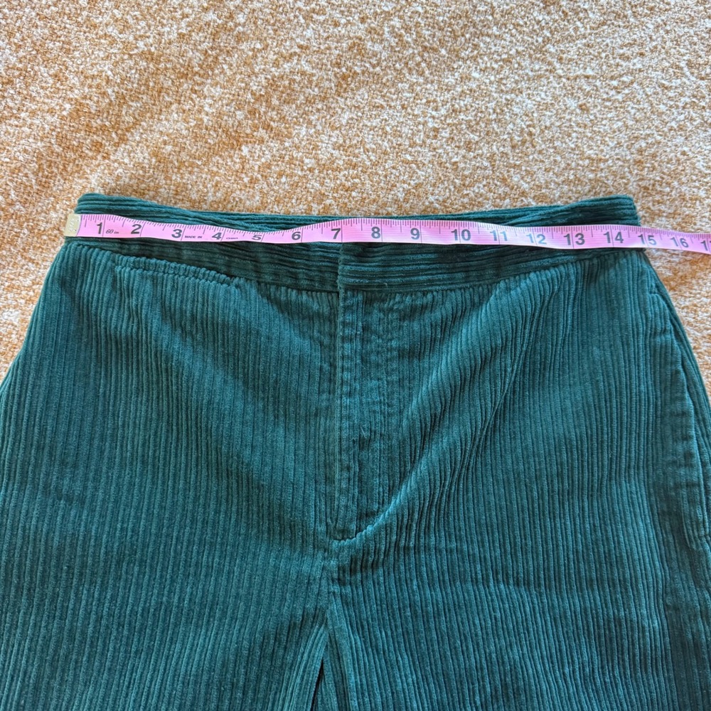 Anthropologie Pilcro Green Corduroy Wide Leg High Rise Pants 28 - Picture 6 of 8